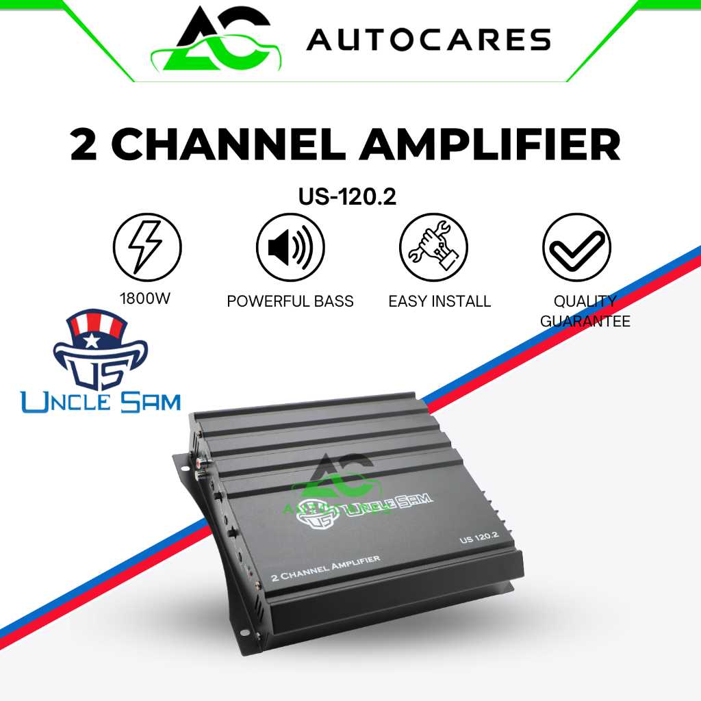 UNCLE SAM US-120.2 2 Channel Amplifier 120W RMS | UNCLE SAM 2-Channel ...