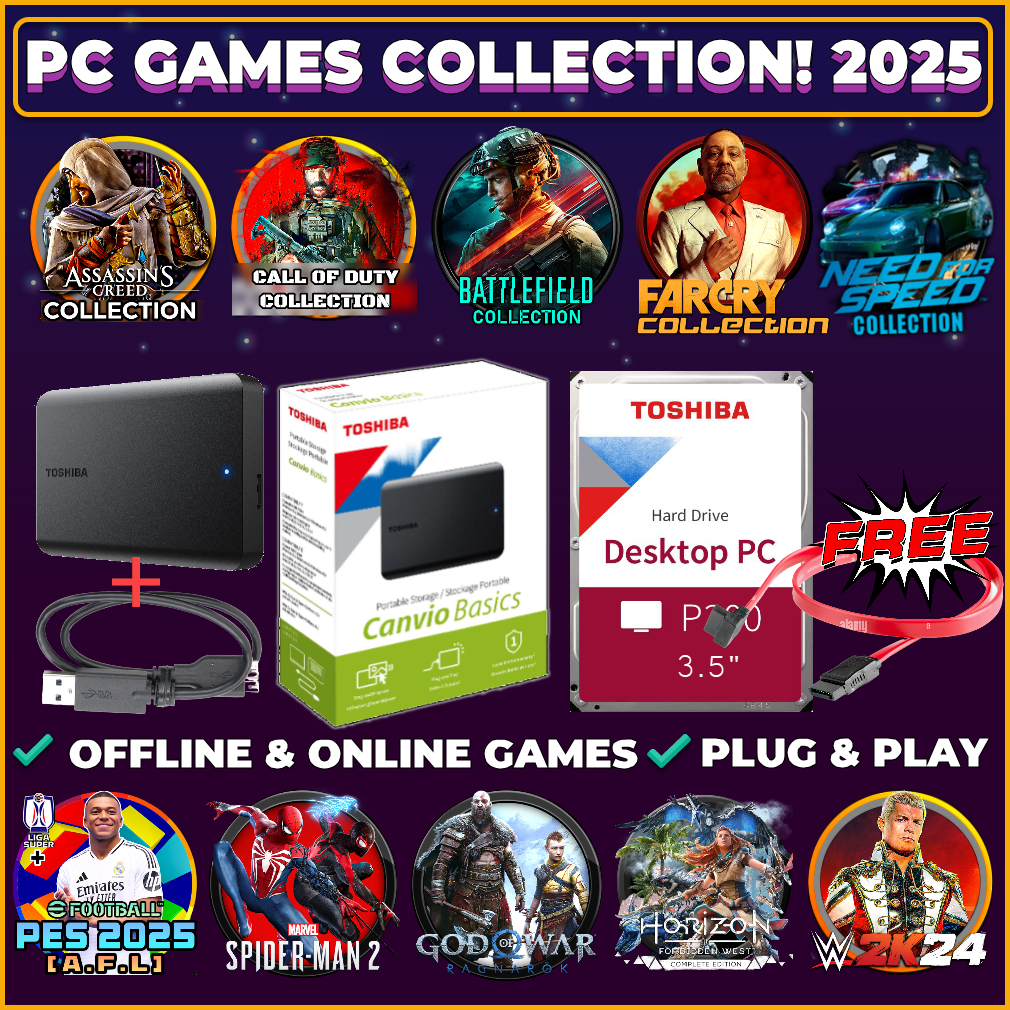PC Games Collection - Hard Disk Siap Game [Plug & Play] [PC] | Shopee ...
