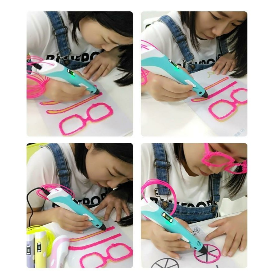 3D Pen 3D Printing Pen 3D PLA Printing Doodle Arts Craft Drawing USB ...