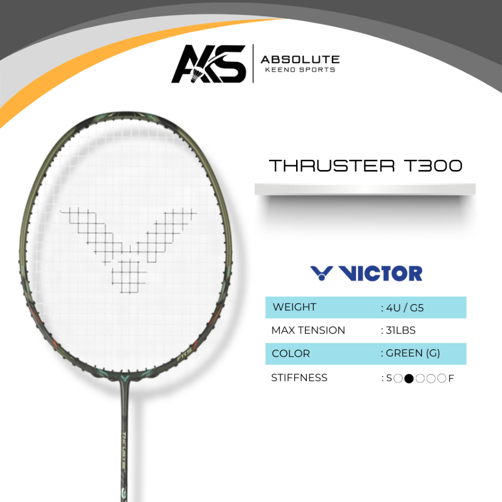 VICTOR Thruster T300 Badminton Racket | Shopee Malaysia