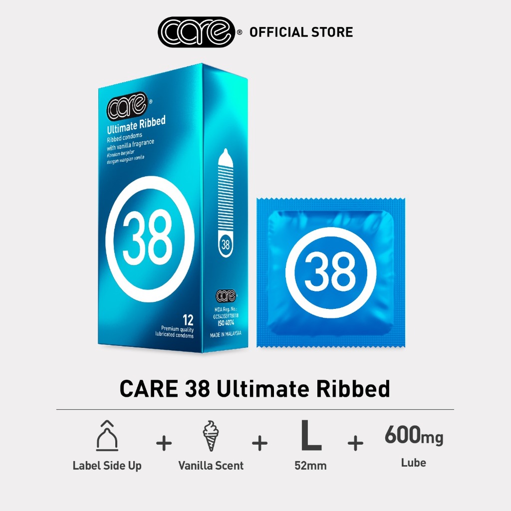 Care 38 Ultimate Ribbed Condom (12's) | Shopee Malaysia