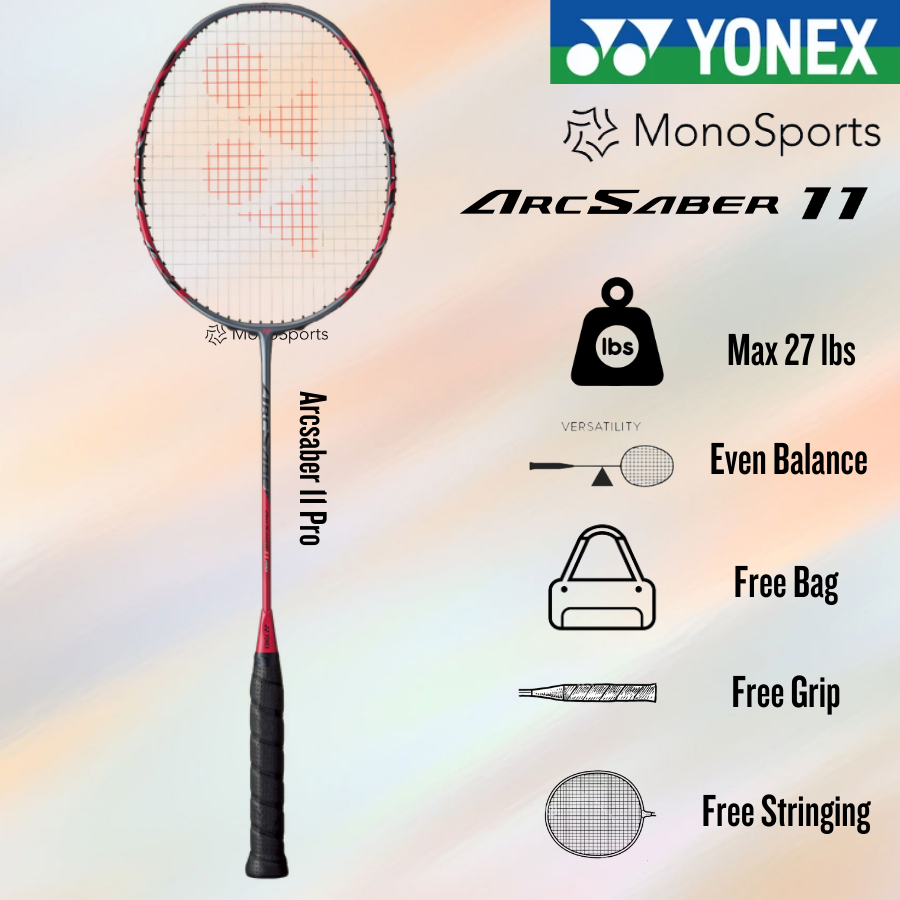 Monosports Yonex Arcsaber 11 Pro Even Balance Badminton Racket | Shopee ...