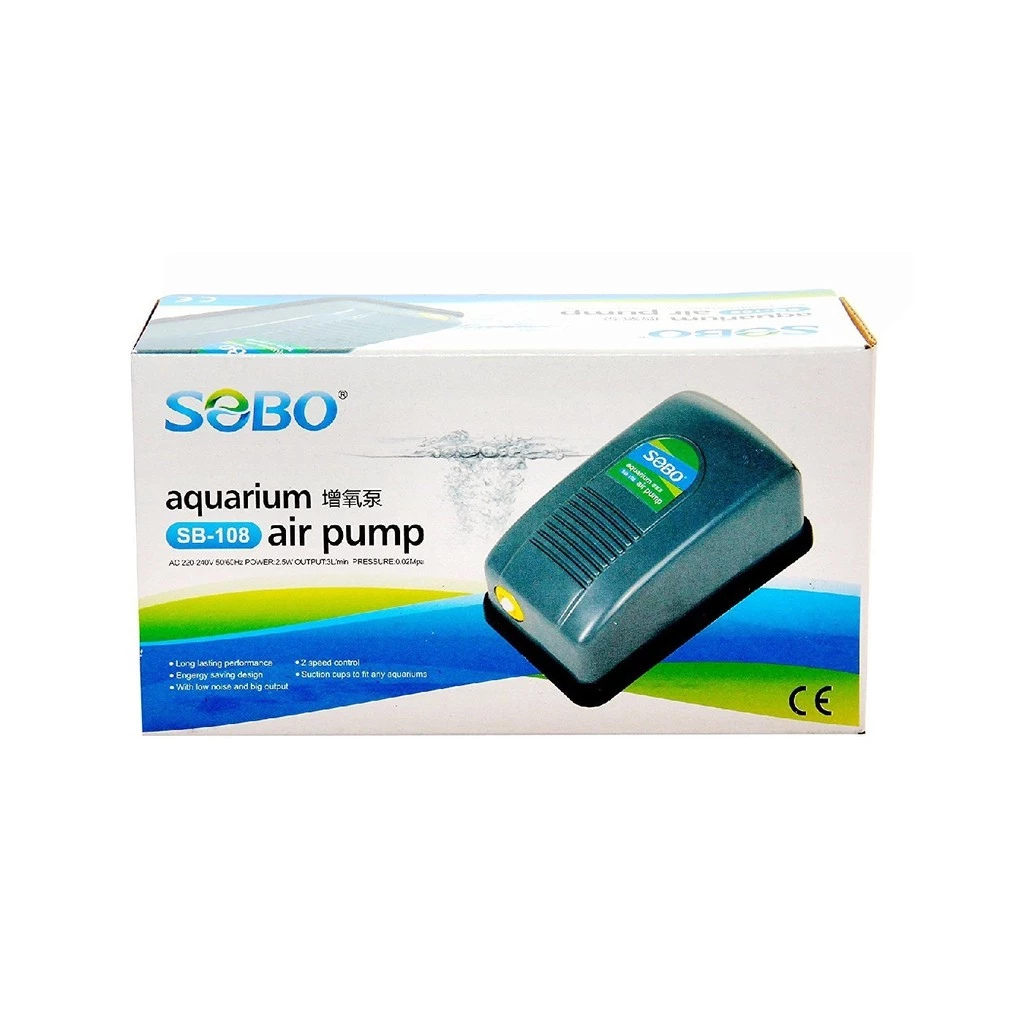 SOBO SB108 SB-108 Aquarium Air Pump Oxygen Pump Single Outlet Pam ...