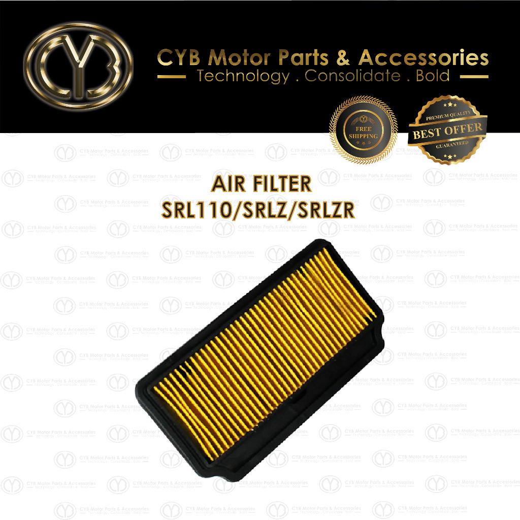 Air Filter YAMAHA SRL110 SRLZ SRLZR Penapis Udara Cleaner SRL 110 Z ZR ...
