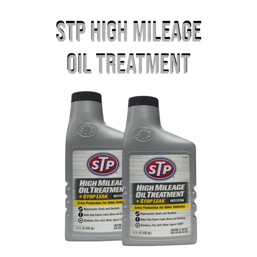 STP HIGH MILEAGE OILTREATMENT + STOP LEAK 150Z / 443ML [ STP 002 ...