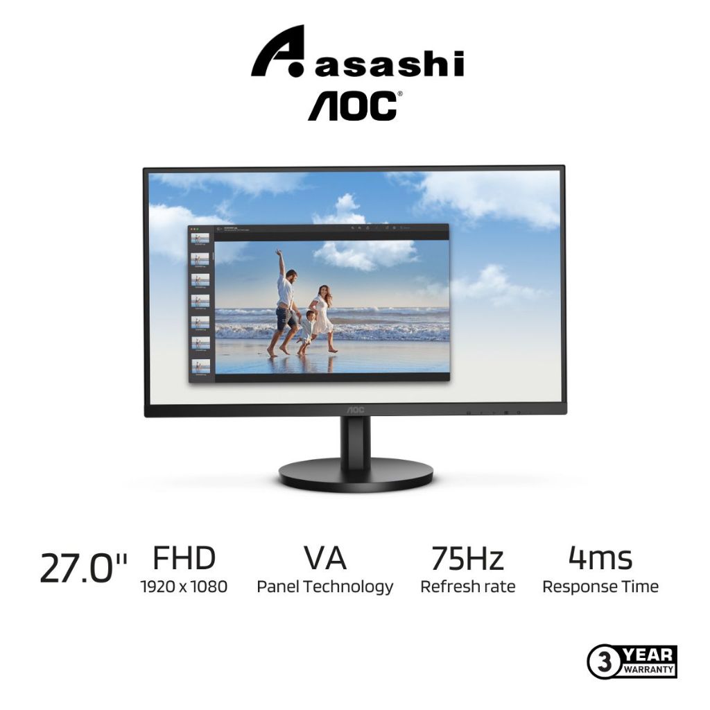 AOC 27B3HM 27" / 27B1H 27" VA Monitor (HDMI, VGA) | Shopee Malaysia