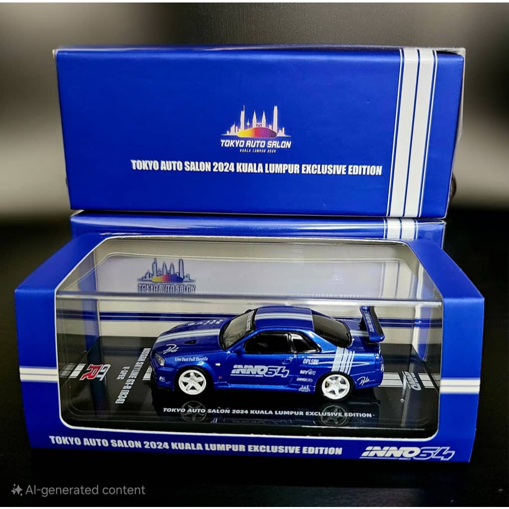 INNO64 NISSAN SKYLINE GT-R R34 V-SPEC TOKYO AUTO SALON 2024 KUALA ...