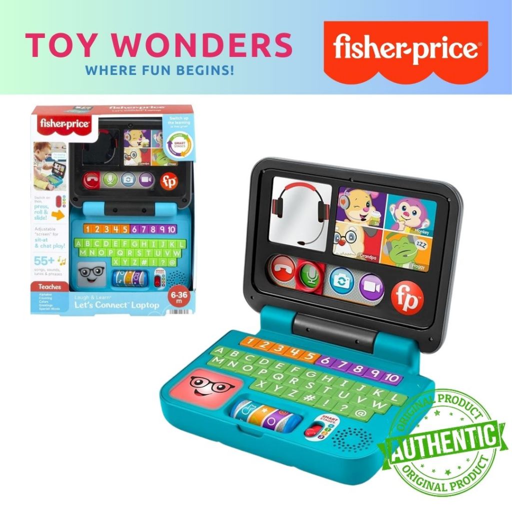 Fisher-Price Baby & Toddler Toy Laugh & Learn Let’s Connect Laptop ...