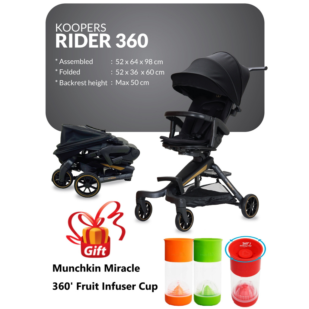 Koopers Magic Rider 360 Stroller (1 Year Warranty) + FREE Gift | Shopee ...