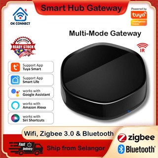 Tuya Smart Home Zigbee Multi Mode Gateway Hub Wireless Bridge Ble Mesh Wifi Ir Remote Voice