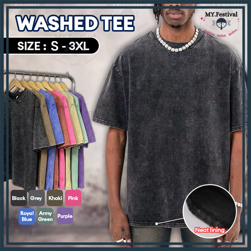 Men's Vintage Wash Short Sleeve Oversized T-Shirt main image 1