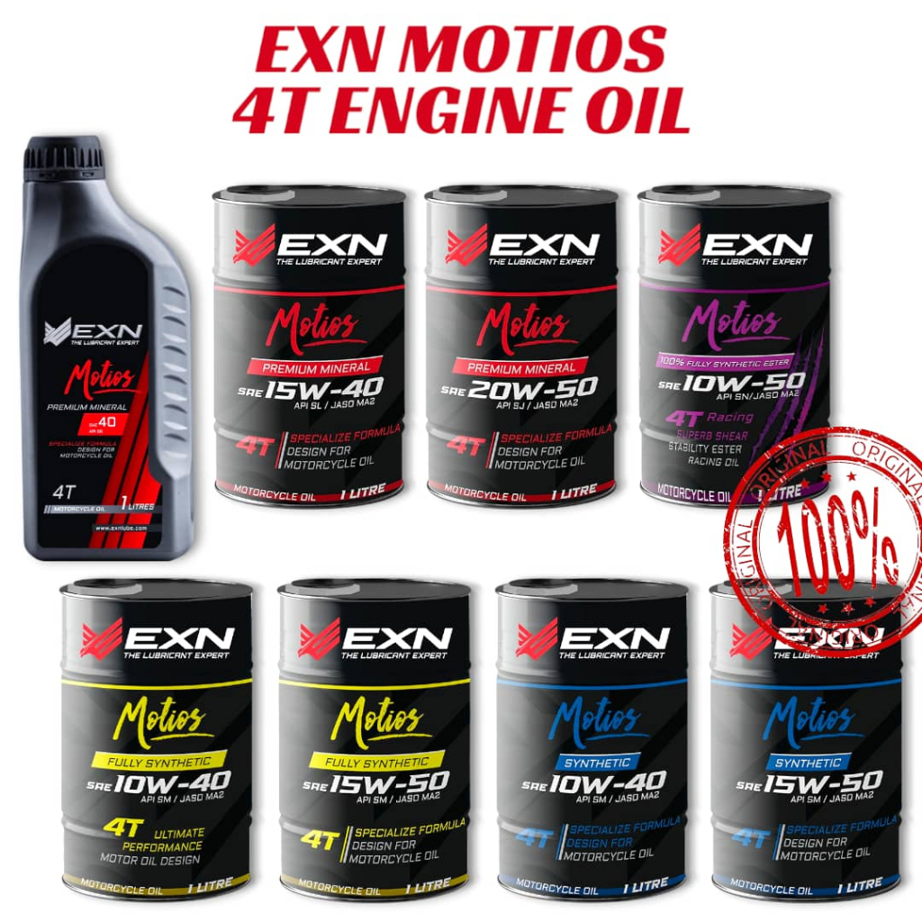 💯Original EXN Engine Oil Minyak HItam EXN MOTIOS PREMIUM MINERAL SAE40 ...