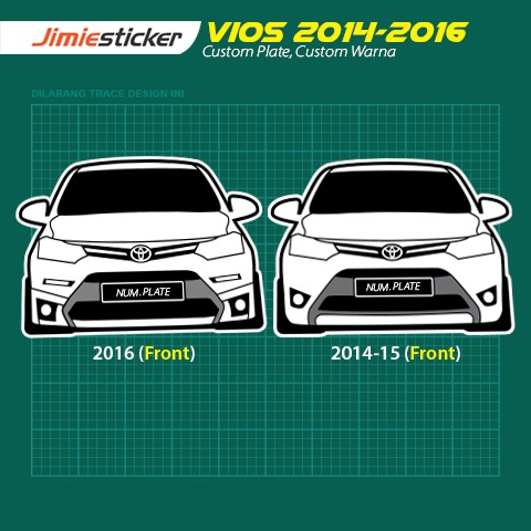 Sticker Kereta Vios, Sticker Toyota Vios, Sticker Belakang, Custom ...