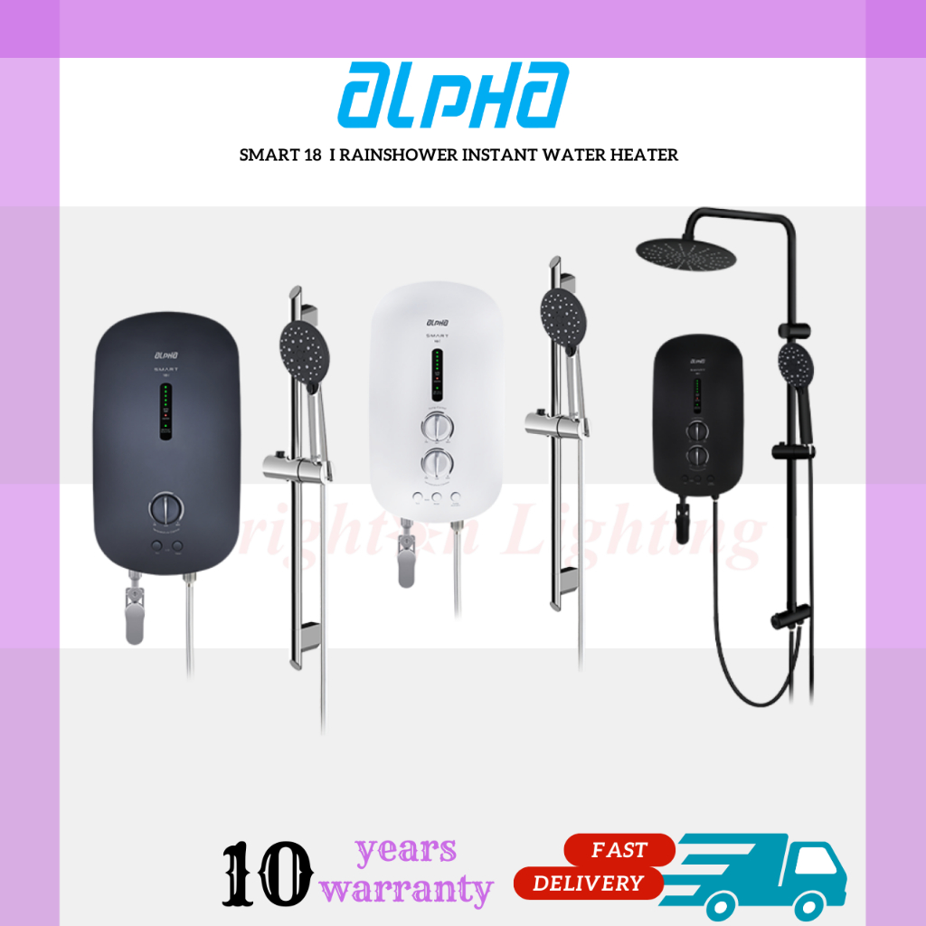 ALPHA SMART 18 i/18 E new Instant Water Heater DC Pump Shopee