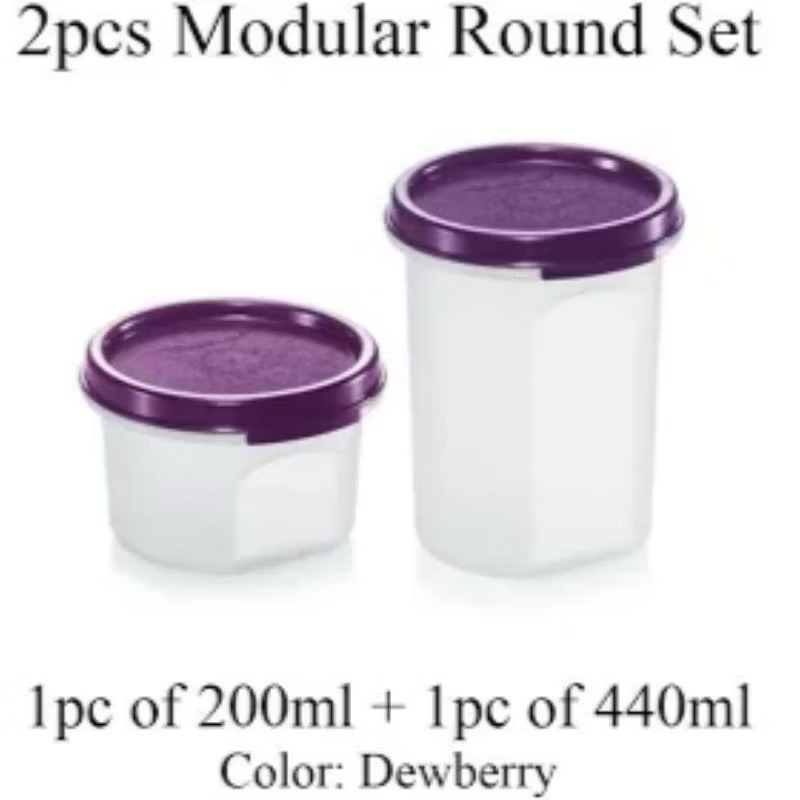 Tupperware Modular Round Set 200ml (1pc)440ml (1pc) | Shopee Malaysia