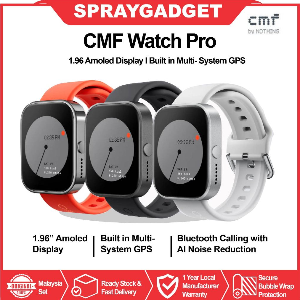 CMF Watch Pro | Mighty AMOLED Display Built-In Multi-System GPS ...