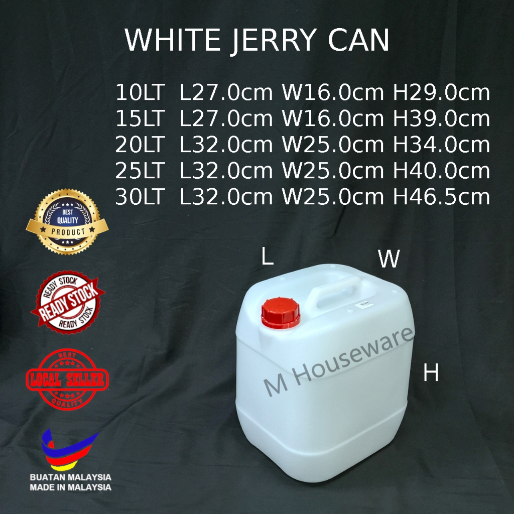 Plastic Jerry Can 10LT ~ 30LT Water Container Tong Air Minyak Bekas Air ...