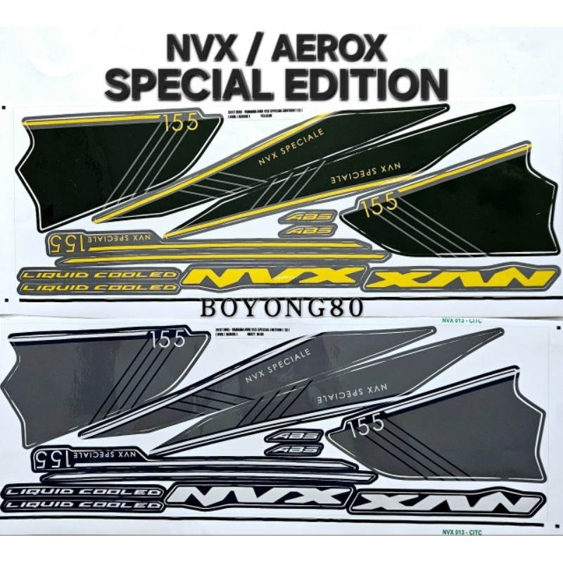 YAMAHA NVX 155 / AEROX ABS SPECIAL EDITION BODY STICKER ( READY STOCK ...