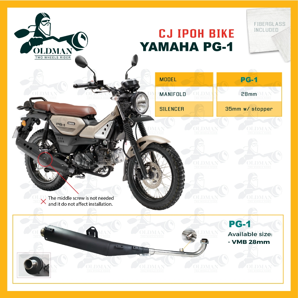 Exhaust CJ IPOH BIKE Yamaha PG-1 cutting standard | Shopee Malaysia
