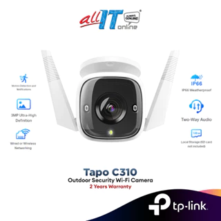 TP-Link Tapo C310 3MP 2K IP66 Weatherproof, Motion Detection, Two-Way Audio Outdoor Security Wi-Fi Camera