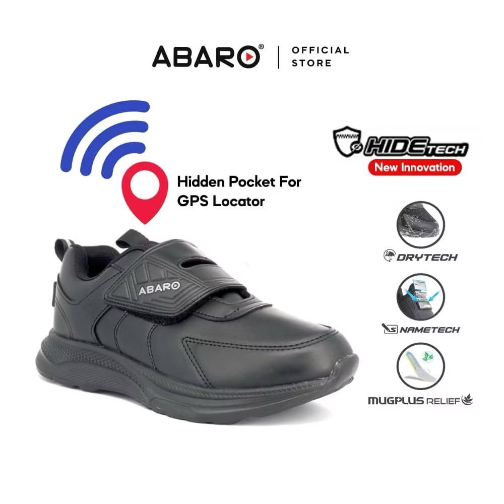 ABARO Hidden GPS Pocket H2819N School Shoes/Kasut Unisex/Kasut Tulis ...