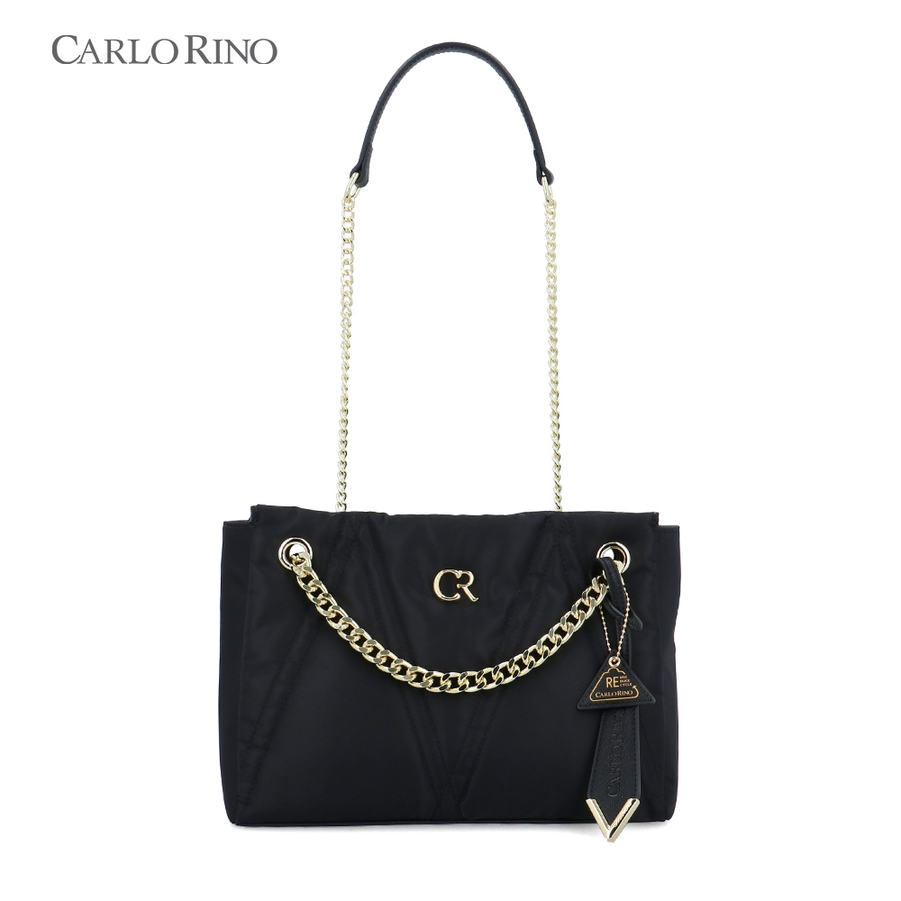 Carlo Rino V-Earth Nylon 2-way Tote - Black | Shopee Malaysia