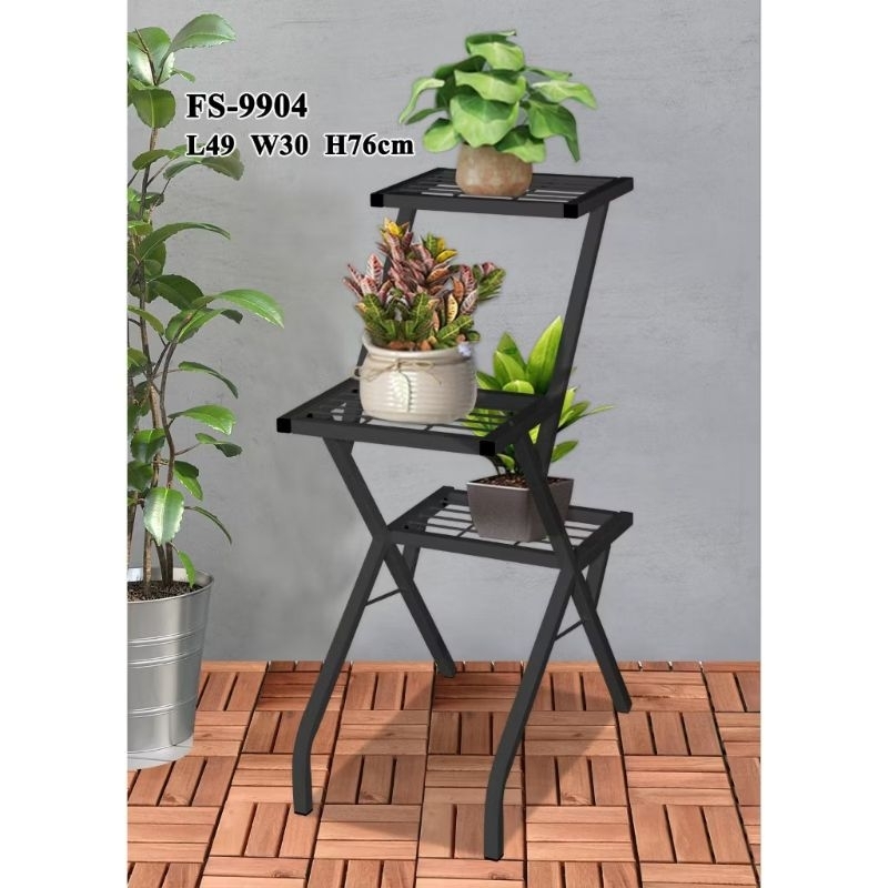 Pasu Bunga Bertingkat Besi Iron Flower Pot Rack Pokok Pasu Indoor ...