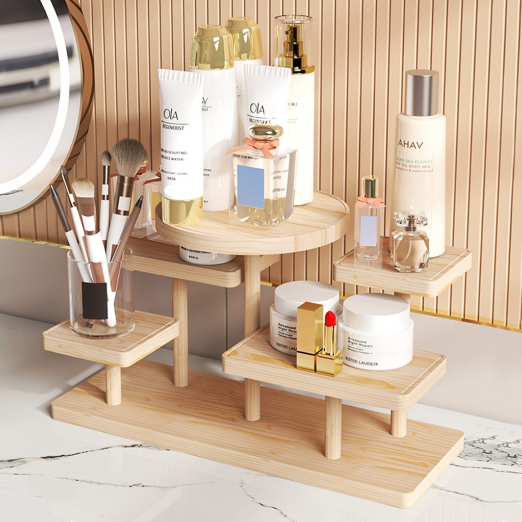 Ready stock-Wooden Display Stand Desktop Organizer Countertop Rack ...