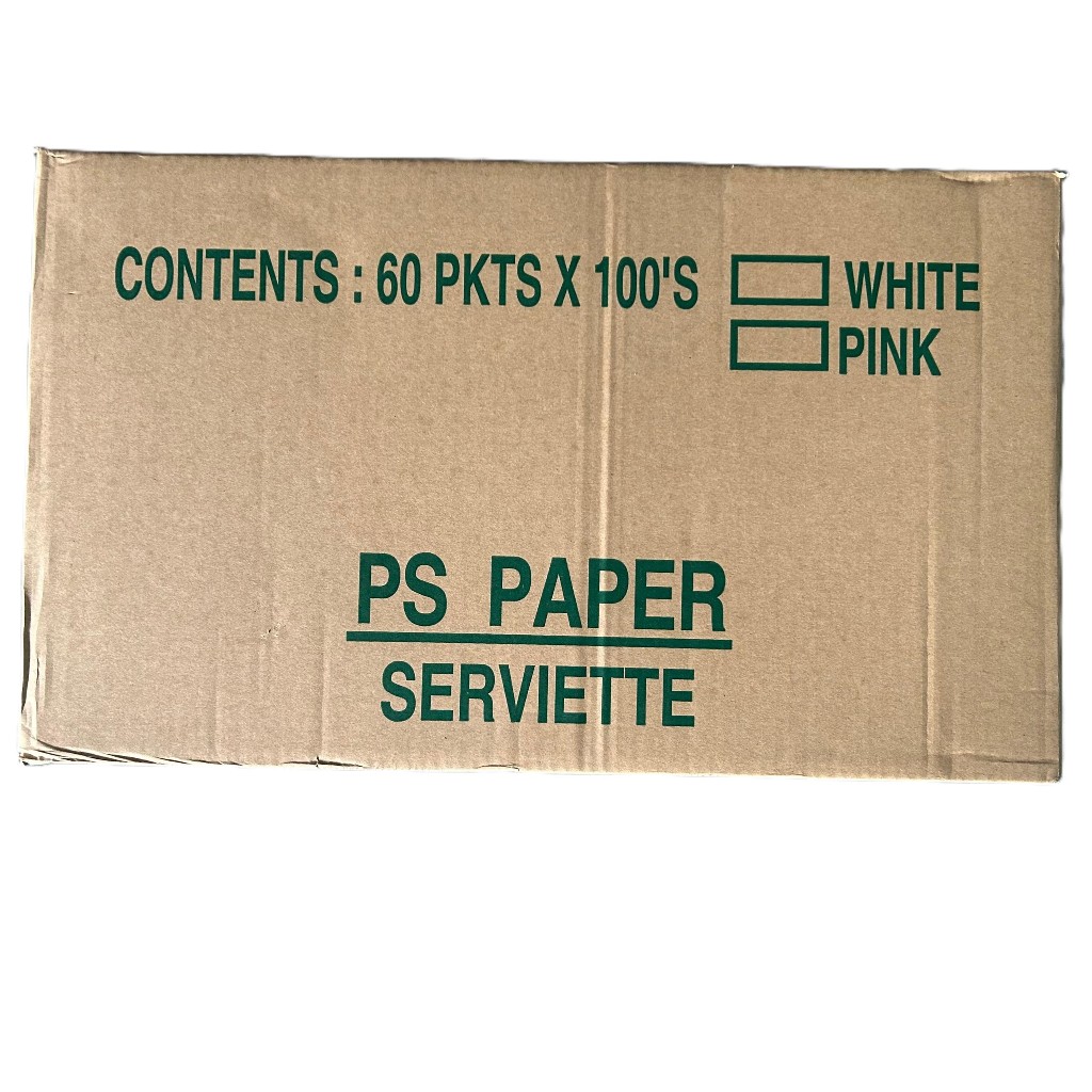 PS PAPER SERVIETTES / TISSUES (60 PKTS X 100'S) | Shopee Malaysia