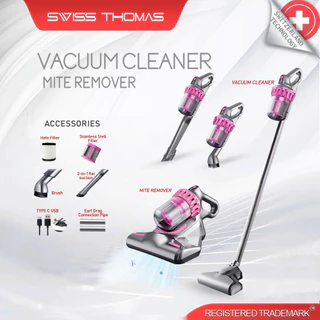 Swiss Thomas Vacuum Cleaner 10000Pa 4 In 1 Strong Suction 3 Gear Mode Cordless Vacuum Cleaner Dust Mite Vacuum Remover