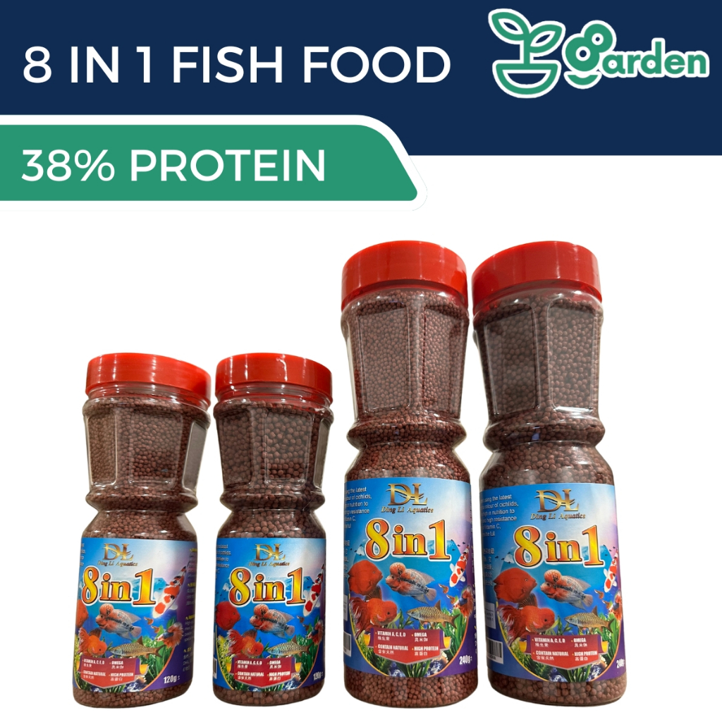 Ding Li 8in1 Enhance Fish Food, Makanan Ikan, 鱼饲料 (Medium / Small ...