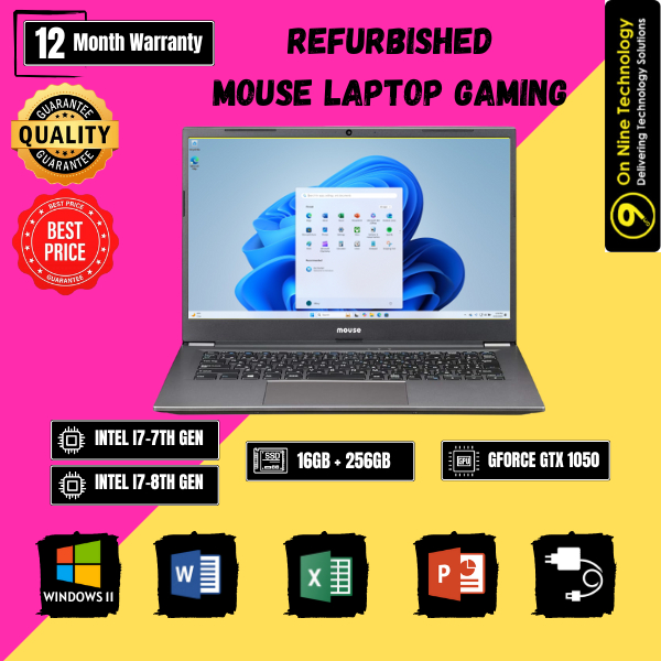 (CHEAPEST USED) MOUSE GAMING LAPTOP INTEL I7-7TH GEN 16GB+256GB ...