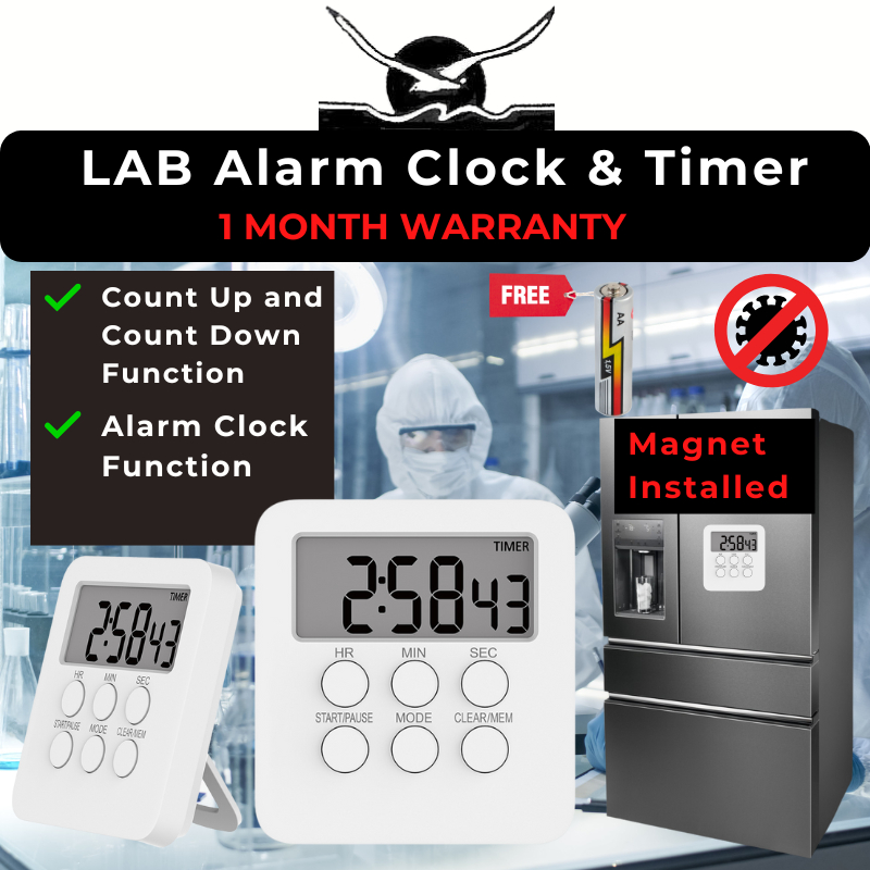 LAB Digital Alarm Clock Magnetic Timer with Countup Countdown Function ...