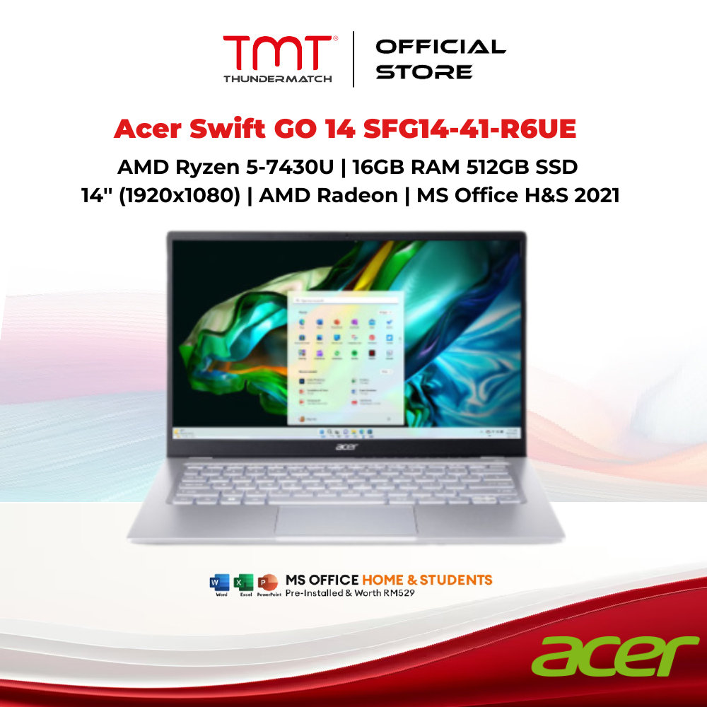 Acer Swift GO 14 SFG14-41-R6UE Laptop | AMD Ryzen 5-7430U | 16GB RAM ...