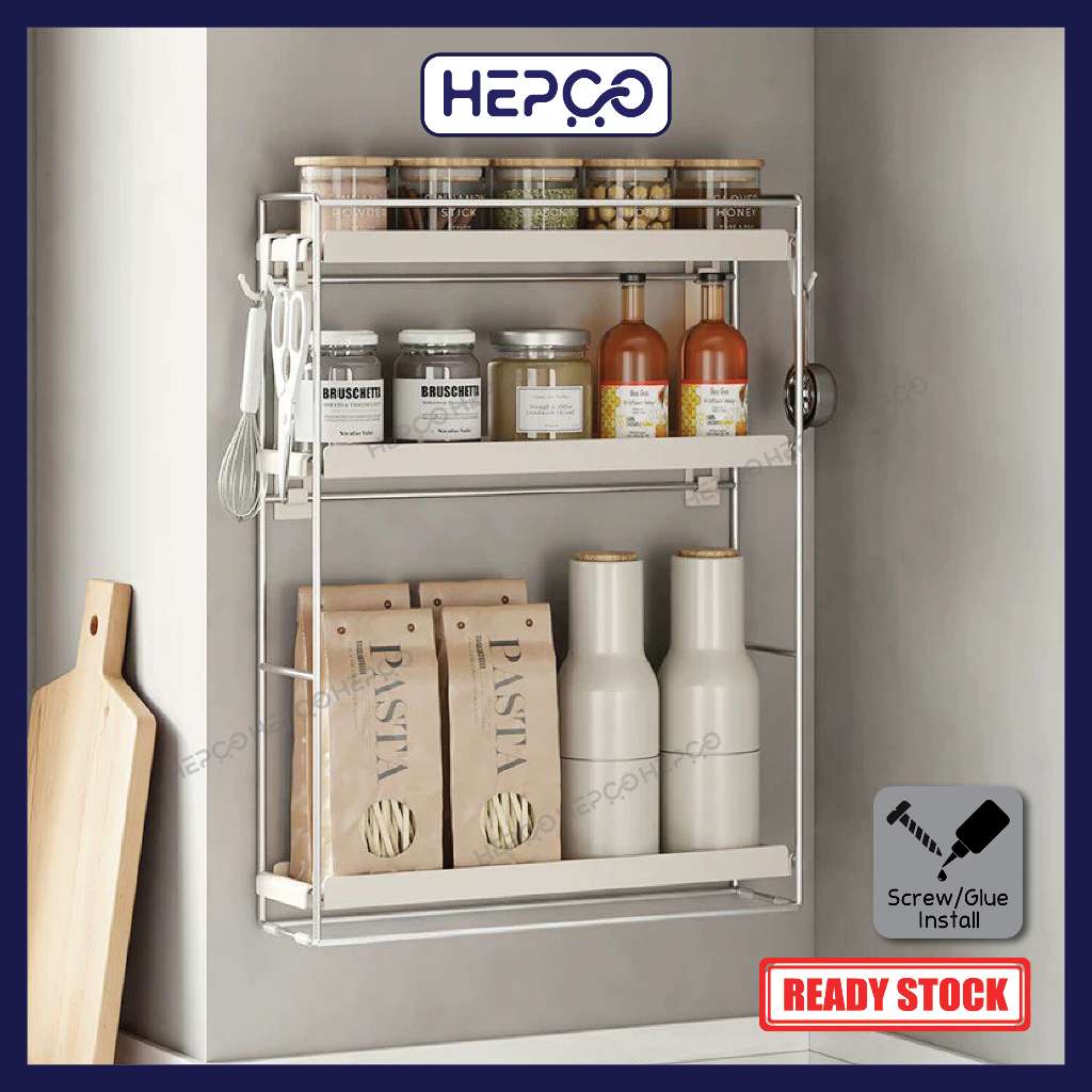 Carbon Steel Wall Mounted Storage Rack Seasoning Rack Multilayer ...