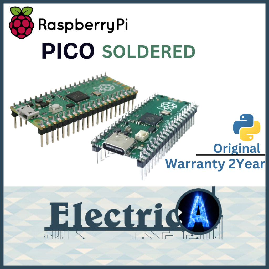 (Original +2Yr Warranty) Soldered Raspberry Pico Type-C / Micro USB [ElectricA]