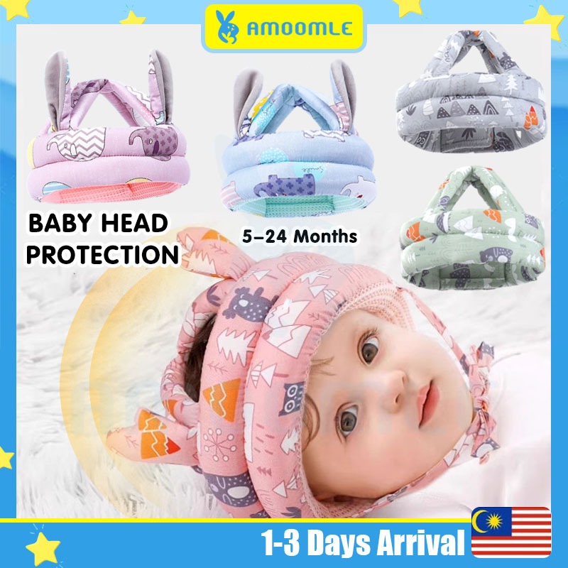Baby Head Protection Hat Adjustable Soft Safety Helmet Toddler Walk ...