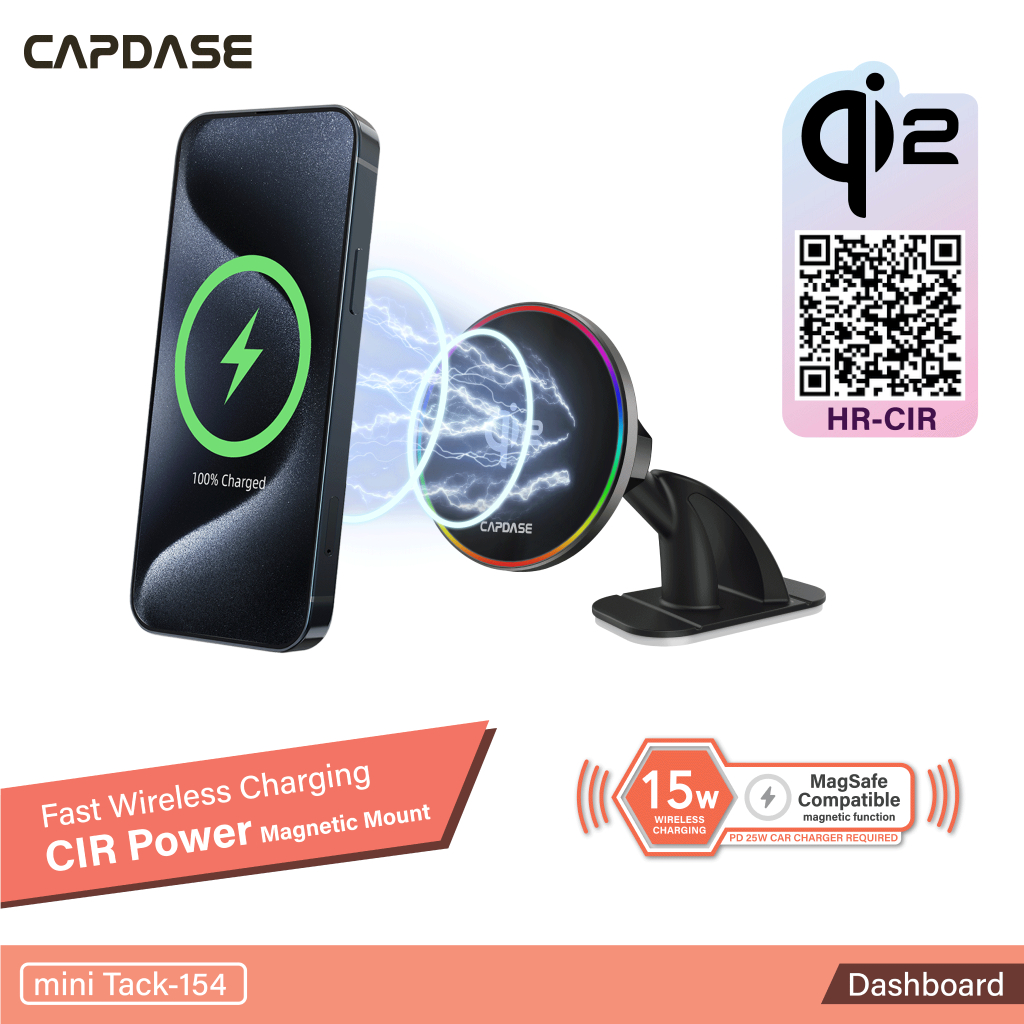 CAPDASE CIR Power Fast Wireless Charging Magnetic Car Mount Phone ...