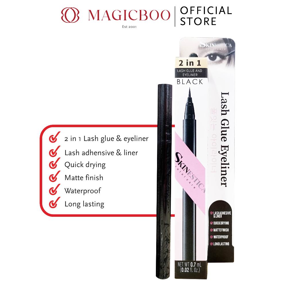 Magicboo Skinestica 2in1 Lash Glue & Eyeliner Black (EXPIRY DATE ...