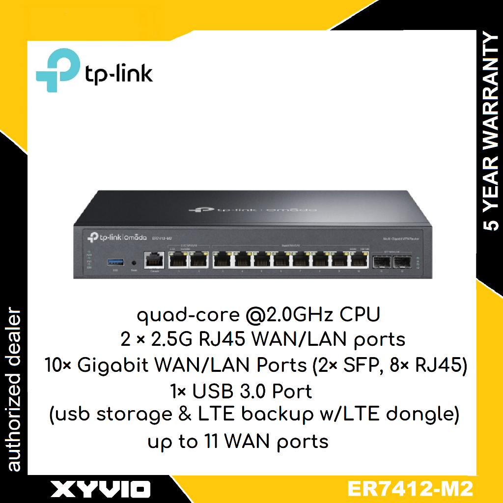 TP-LINK ER7412-M2 Omada Multi-Gigabit VPN Router | Shopee Malaysia
