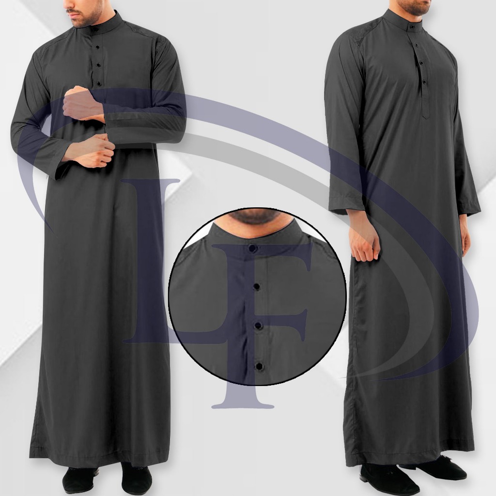 Islamic Jubah Lelaki Dewasa Berkolar Jubah Lengan Panjang Raya 2025 ...