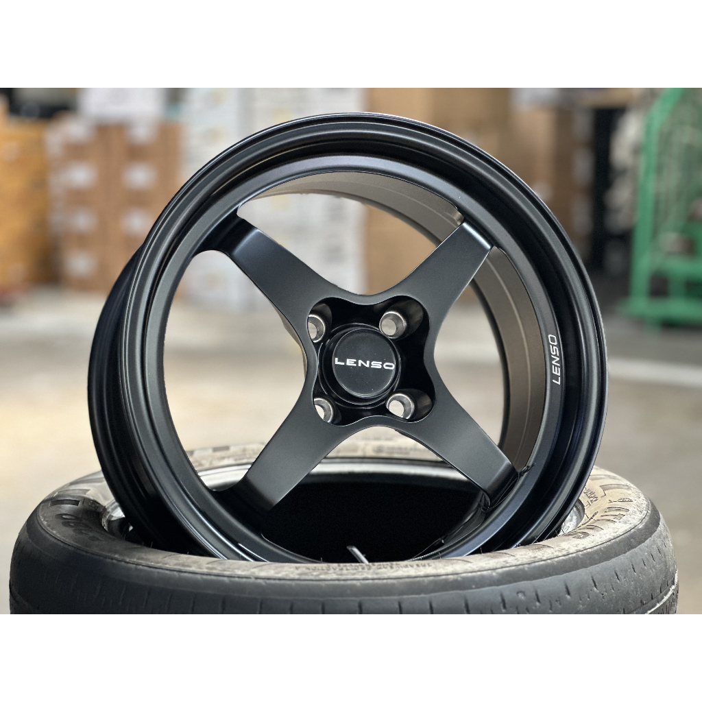 NEW 15X7J Lenso Mag Rim (set of 4) Black 4X100 for City Jazz Vios Yaris ...