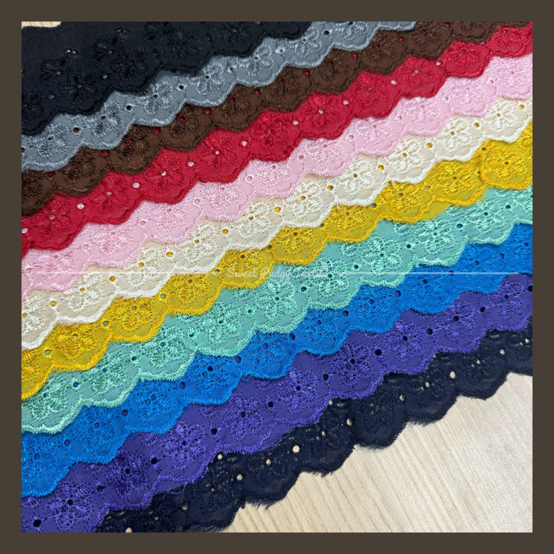 Cotton lace/ Telekung lace/ Renda Kain/ Renda telekung/ 花边辅料 | Shopee ...