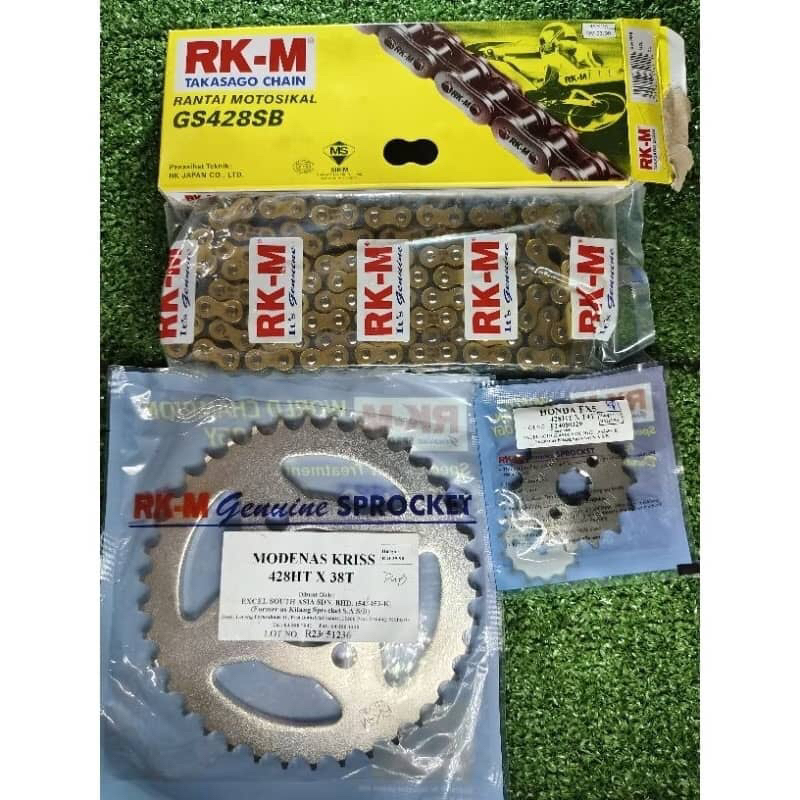 MR1 RKM Sprocket Chain Set 428 MODENAS MR1 KRISS100 CT100 GS428SB ...