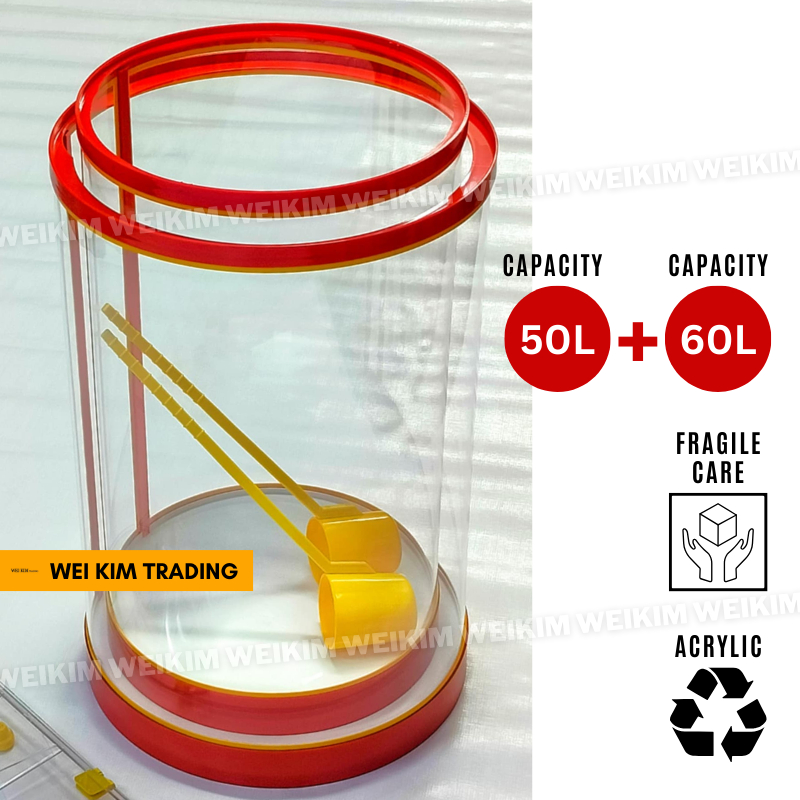 (Sebiji) 50Litre + (Sebiji) 60Litre WeiKim Balang Air Merah Bulat ...