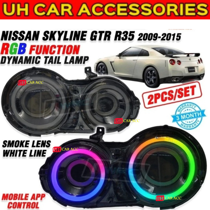 JM-41-RGB Nissan Skyline GTR R35 2009 - 2015 RGB Function Dynamic Tail ...
