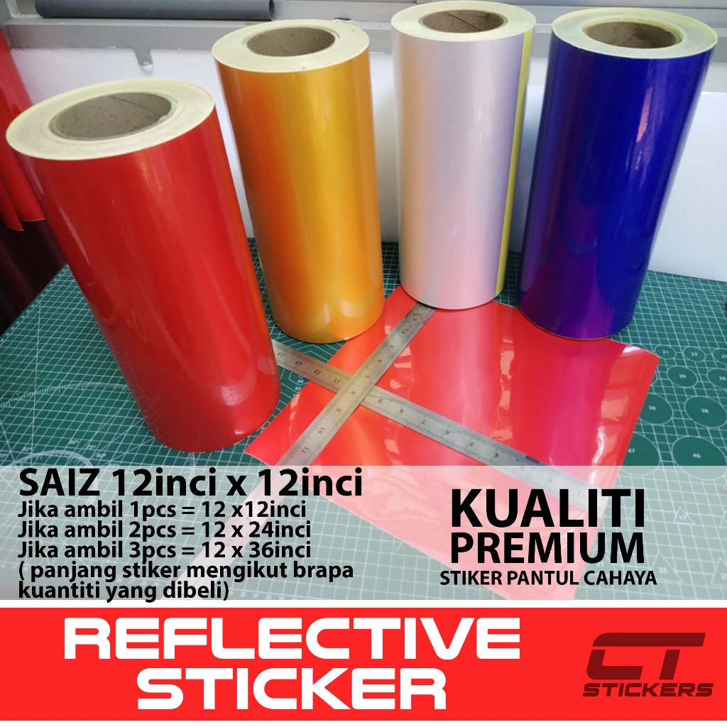 REFLECTIVE STICKER / STIKER PANTUL CAHAYA KUALITI PREMIUM / Signboard ...