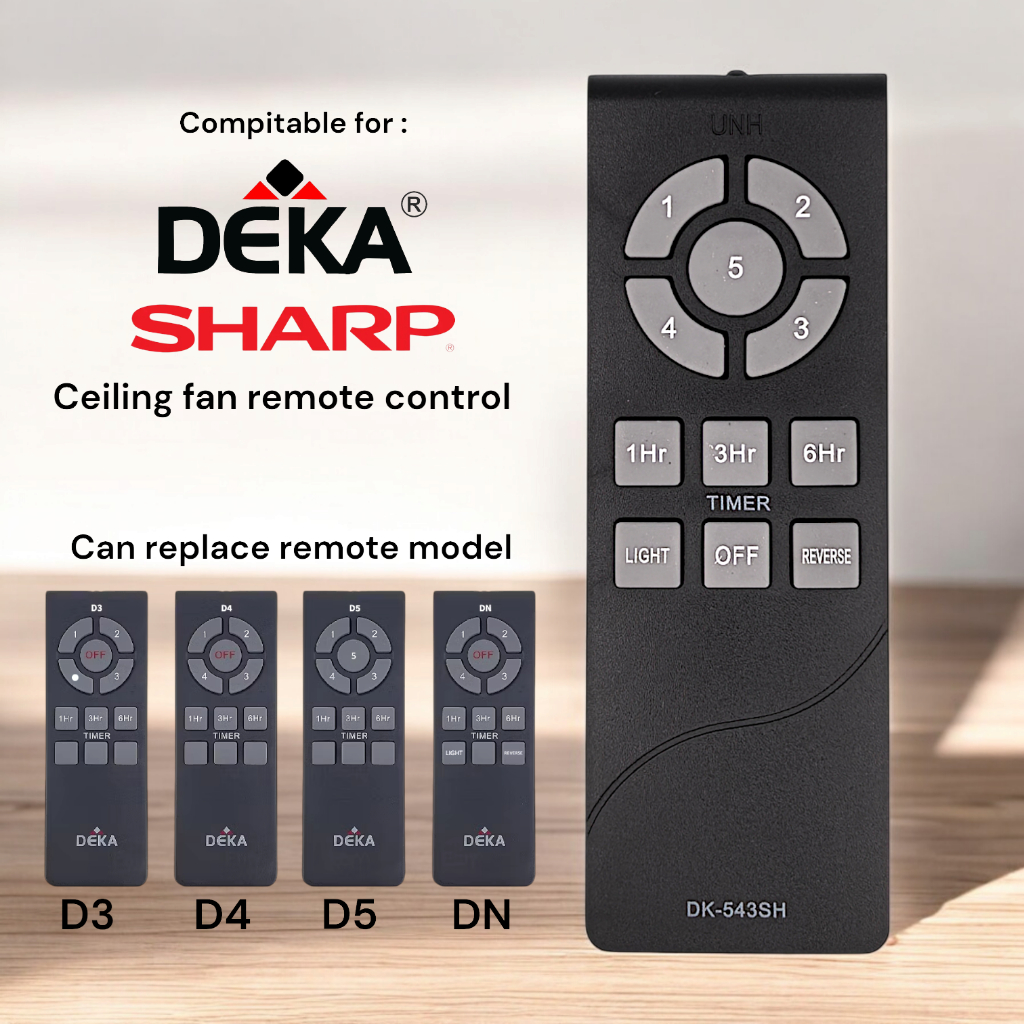 **High Quality** Compatible For DEKA SHARP SBE Ceiling Fan Remote ...