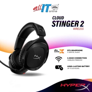 HyperX Cloud Stinger 2 Wired / Wireless DTS X Gaming Headset with Signature Comfort | Long-Lasting Battery Life