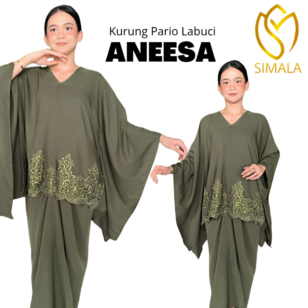 ( RAYA 2025 ) ANEESA Kurung Pario LABUCI Lace by SIMALA | Shopee Malaysia